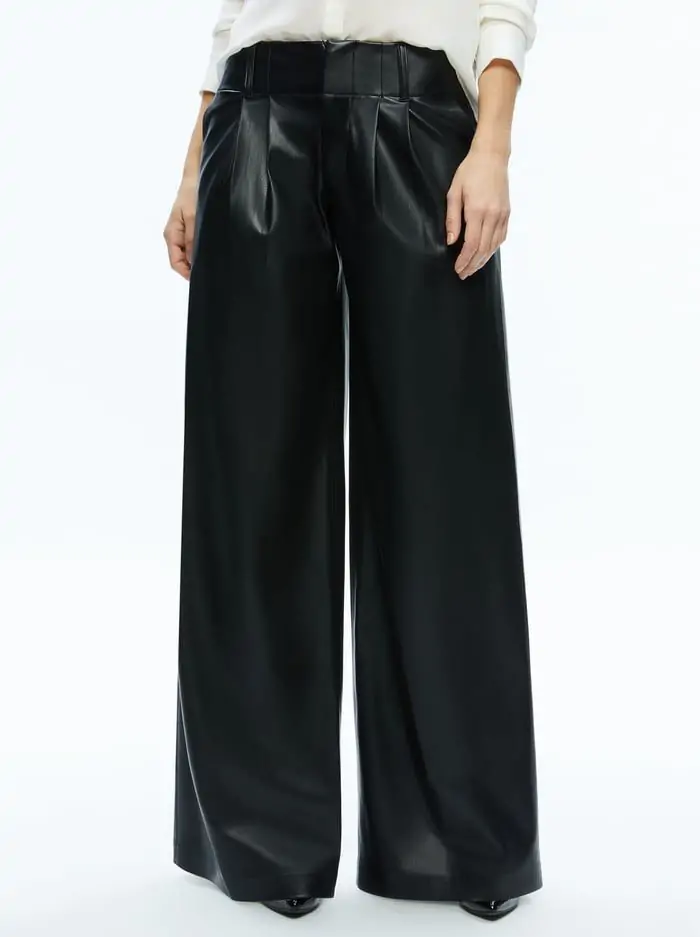 ANDERS VEGAN LEATHER LOW RISE PANT